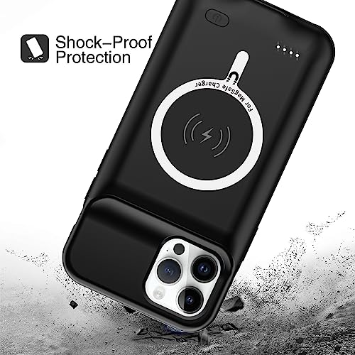 Battery Case for iPhone 11 Pro, Upgraded 10000mAh Battery Pack Rechargeable Charger Case with Carplay Wireless Charging Compatible with iPhone 11 Pro (5.8 inch) External Charging Clip(Black) - size: iPhone 11 Pro