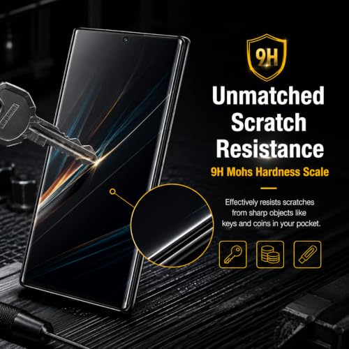 3 Pack Screen Protector for Samsung Galaxy Note 10 Plus Tempered Glass, 9H Hardness HD Clear Anti Scratch Full Edge Coverage Fingerprint Unlock Compatible Ultra Thin Protective Shield Film Guard