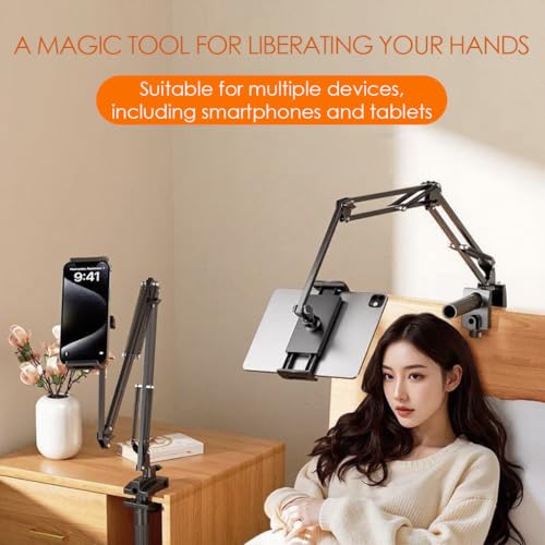 YTDSUPTablet Stand for Desk, 360° Rotation, Adjustable Gooseneck Tablet Arm - size: Base - 5 Hole Positions