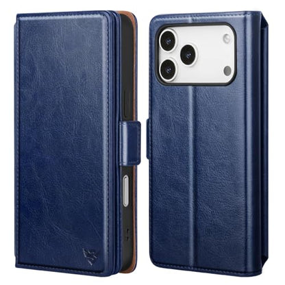 Compatible with iPhone 17 Pro Max Case Wallet with Card Holder [9 Card Slot] Women Men,RFID Blocking Luxury PU Leather Phone Case Flip Folio Protector Cover Credit Card Slot Kickstand,Blue - color: Blue, size: iPhone 17 Pro Max