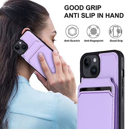 iCoverCase Wallet Case for iPhone 13 Pro Max/12 Pro Max Compatible with MagSafe, Magnetic Detachable Card Slots Holder PU Leather Kickstand Wireless Charging Case 6.7 Inch (Clove Purple) - color: Clove Purple