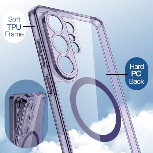 JETech Magnetic Case for Galaxy S26 Ultra, Heron Purple | Compatible with MagSafe, Full Camera Lens Protection, Shockproof Protective Phone Cover, Scratch Resistant Clear Back - color: Heron Purple, size: Galaxy S26 Ultra
