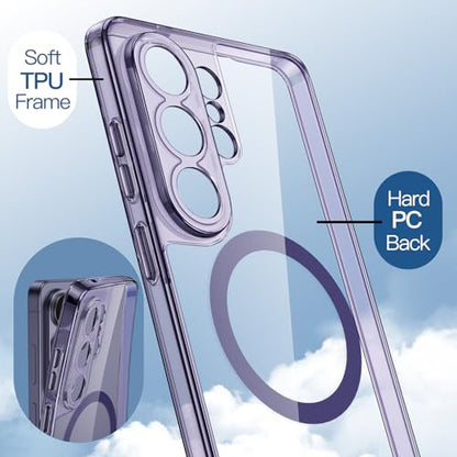 JETech Magnetic Case for Galaxy S26 Ultra, Heron Purple | Compatible with MagSafe, Full Camera Lens Protection, Shockproof Protective Phone Cover, Scratch Resistant Clear Back - color: Heron Purple, size: Galaxy S26 Ultra