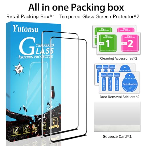 2 Pack Screen Protector for Samsung Galaxy S21 Ultra Tempered Glass