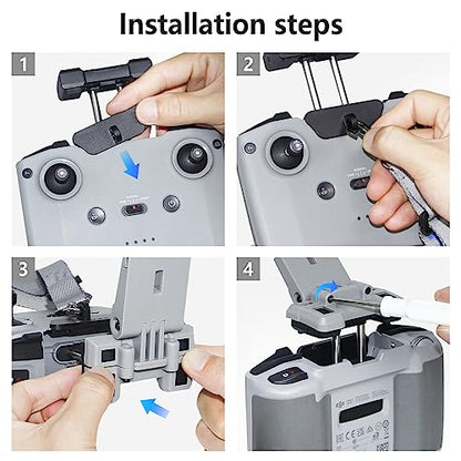 No Disassembly Tablet Holder for DJI Lito 1/ X1/Flip/Neo/Mini 4K/ Air 3/ Mini 5/4/ 3 Pro, 7-12 Inch Foldable iPad Mount Holder Pack of Lanyard and 2 Cables, Fits DJI RC-N1/N2/N3 Accessories