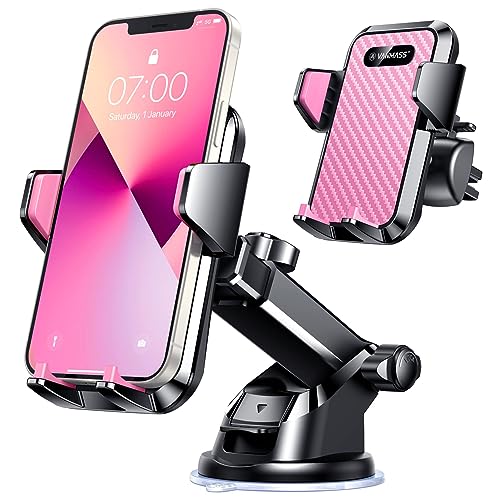 VANMASS【85+LBS Strongest Suction & Military-Grade Ultimate Car Phone Mount - color: Light Pink
