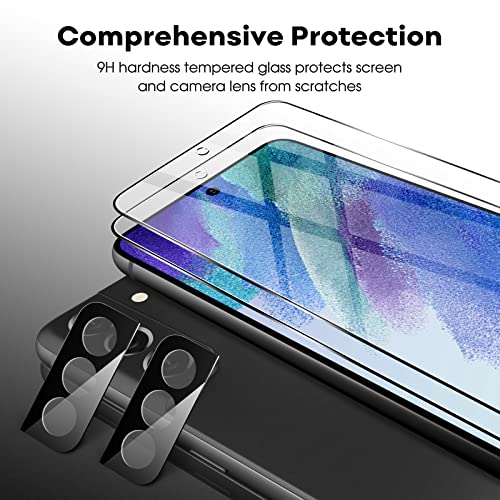 JETech Screen Protector for Samsung Galaxy S21 FE, 2+2 Pack - size: Galaxy S21 FE