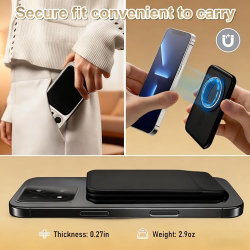 Magnetic Phone Stand, PU Leather Desk Stand with Multi Angle Adjustment - color: B-Black