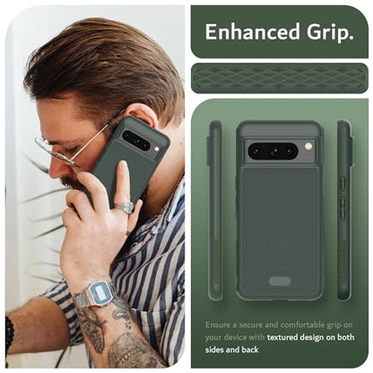 TUDIA MergeGrip [Magsafe Compatible] Designed for Google Pixel 8 Pro Case (2023) - Dual Layer [Military Grade] Shockproof Slim Rugged Tough Heavy Duty Phone Cases - Pine Green - color: Pine Green, size: Magnetic Pixel 8 Pro