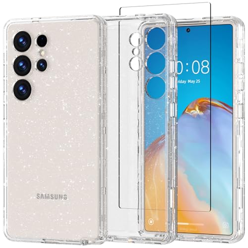 for Samsung Galaxy S25 Ultra Case,Glitter Clear Case S25 Ultra,Shockproof Bumper Protective Phone Cover, Designed for Samsung S25 Ultra 5G 6.8"(Clear Bling) - color: Clear Bling, size: for Galaxy S25 Ultra