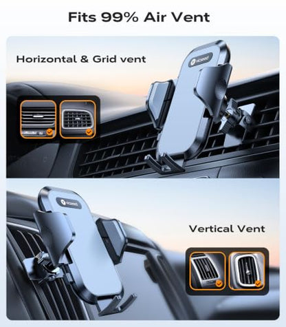 VICSEED 2026 Upgraded Ultra Stable Car Phone Holder Vent Mount Accessories - color: Gray