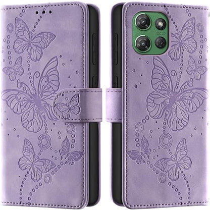 Case Wallet for Motorola Moto G Power 2025/ G Power 2026, Purple | RFID Blocking, 3 Card Holder Stand, Shockproof TPU Shell, PU Leather Magnetic Closure, 6.8-inch - color: Purple