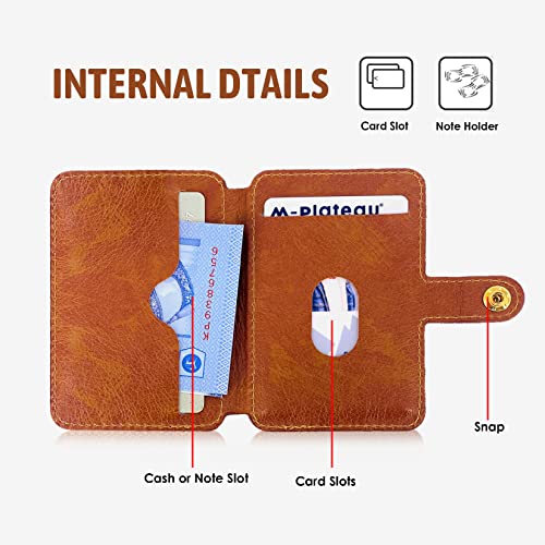 M-Plateau Phone Purse With Slim Sticker Compatible with Most Smartphones (Brown) - color: Brown