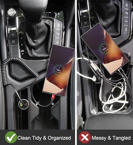 USB C to USB C Cable 6ft, 2Pack Coiled USBC Charger Cable for CarPlay - color: Red, size: 6FT