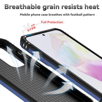 for Samsung Galaxy A36 5G Case with Slide Camera Cover HD Screen Protector [Military Grade 16ft. Drop Tested] Magnetic Ring Holder Kickstand Protective Phone Case for Galaxy A36 5G 2025, Navy Blue - color: Navy Blue w/ Slide Camera 2nd gen. Military Grade