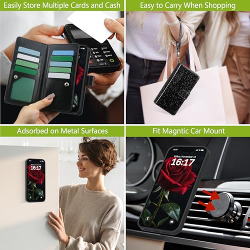 Varikke for iPhone 13 Pro Max Case Wallet Magnetic Detachable, Black - color: (Standard) Black, size: iPhone 13 Pro Max 6.7"