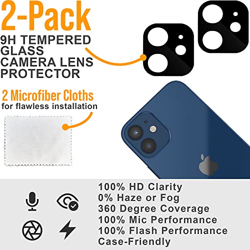 Scooch® Tempered Glass Multipack for iPhone 12 Mini, 3 Screen Protectors and 2 Camera Lens Protectors, Premium 9H Tempered Glass, Anti-Scratch, Anti-Fingerprint, Impact Resistant - size: iPhone 12 Mini