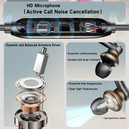 Dynamic Balanced Deep Bass Wired Headphones-Call Noise cancelling Earbuds
