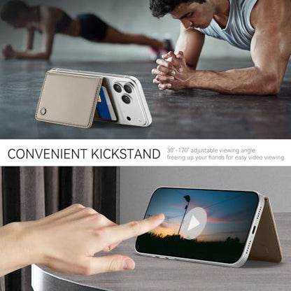 Defencase for Magsafe Wallet Magnetic Card Holder RFID Blocking, Titanium - color: Fashion Desert Titanium