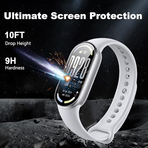 Compatible for Xiaomi Band 10 screen protector, Anti-Scratch 3D Full Screen Coverage flim, Case Friendly, HD Ultra, 3 PACK - size: Xiaomi Band 10