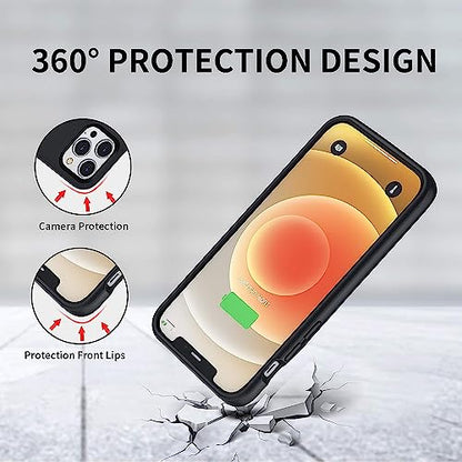 Battery Case for iPhone 14 Pro Max/14 Plus/13 Pro Max/12 Pro Max, 10000mAh Ultra-Slim Portable Charging Case, 6.7 Inch Extended Charger Case Cover - Black