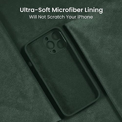 FireNova Designed for iPhone 13 Pro Max Case, Silicone [Camera Protection] Phone Case, Soft Anti-Scratch Microfiber Lining Inside, 6.7 inch, Alpine Green - color: Alpine Green, size: Iphone 13 Pro Max