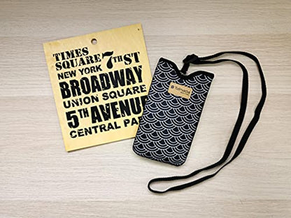 Tainada Neoprene Phone Holder Sleeve w/Belt Loop Holster (Black Waves) - color: Black Waves