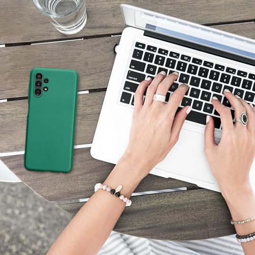 kwmobile Case Compatible with Samsung Galaxy A13 4G Case - Soft Slim Metallic TPU Silicone Cover - Dark Metallic Green - color: dark metallic green, size: Galaxy A13 4G