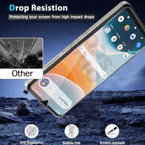 Zeking [2 Pack Privacy Tempered Glass Screen Protector Compatible with Cricket Icon Pro (2026)/AT&T Motivate Pro 2 5G, Anti-Spy 9H Hardness [HD Clarity] Case Friendly Anti-scratch, Bubble Free