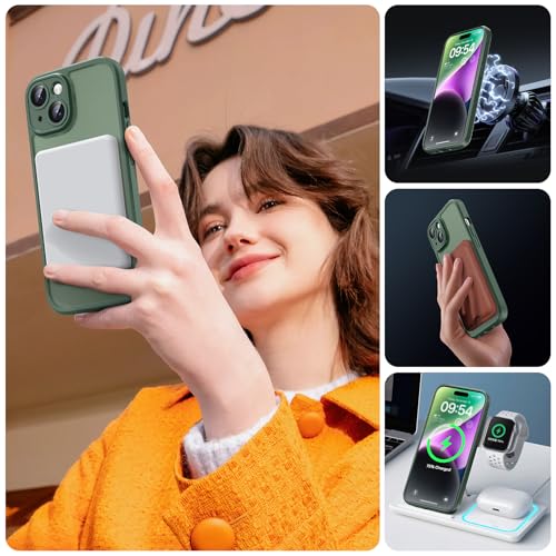 TOCOL for iPhone 14 Case, Compatible with MagSafe, Alpine Green - color: Alpine Green, size: Iphone 14