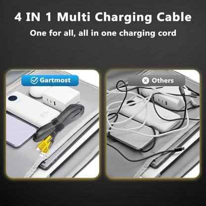 2Pcs 4 in 1 Charging Cable,USB A/C to C/L, 6.6FT, USB C to L Charging cable