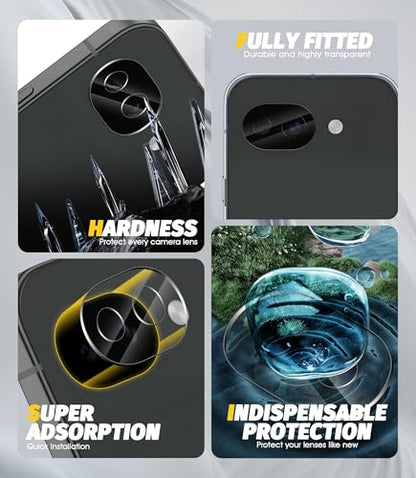 Orzero (3 Pack Camera Lens Protector Compatible for Google Pixel 10a, Protector de Cámera Tempered Glass 9H High Definition Anti-Scratch Bubble-Free Case Friendly - size: 6.3 Inch