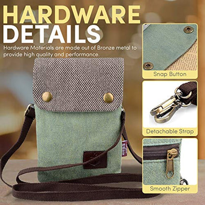 Small Crossbody Purse for Women Cell Phone Shoulder Handbag Wristlet Wallet - color: Green_a