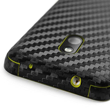 Armorsuit MilitaryShield Black Carbon Fiber Skin Wrap Film + HD Clear Screen Protector for Nokia Lumia 620 - Anti-Bubble Film