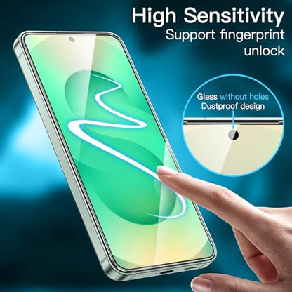 JETech Screen Protector for Samsung Galaxy S25 Plus, 3-Pack | HD Clear, Fingerprint ID Compatible, Anti-Scratch Glass - size: Galaxy S25 Plus