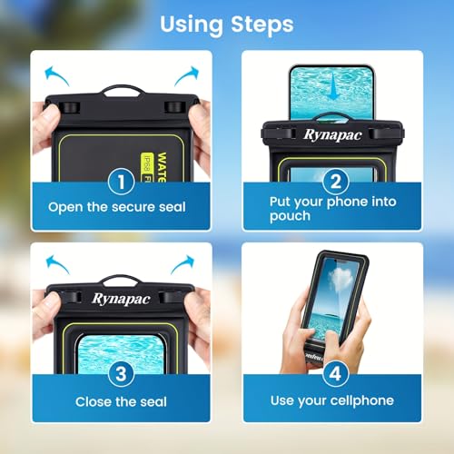 Waterproof Phone Pouch - 6 Colors Universal Touchscreen Waterproof Phone Bag for Swimming, Beach & Outdoor Use (Grey) - color: grey