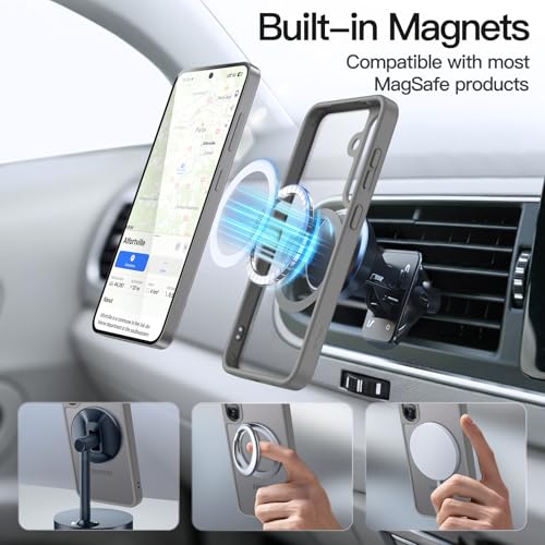 JETech Magnetic Case for Samsung Galaxy S25, Silver Shadow - color: Silver Shadow, size: Galaxy S25