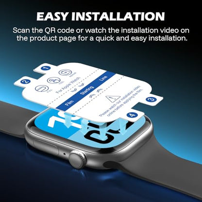 JULK [6-Pack] For Apple Watch Screen Protector 44mm Series SE3/SE2/SE/6/5/4 - size: Series SE-3/SE-2/SE/6/5/4 44mm