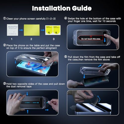 Uyiton for iPhone 15 Pro Max Privacy Screen Protector - size: iPhone 15 Pro Max