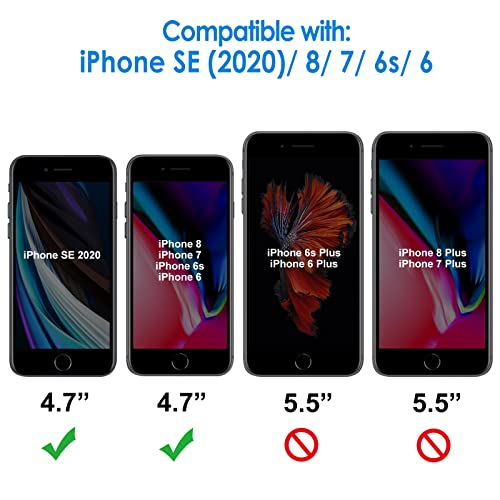 JETech 9-Pack Screen Protector for iPhone SE 3/2 (2022/2020 Edition), iPhone 8, iPhone 7, iPhone 6s, and iPhone 6, Tempered Glass Film, 4.7-Inch - size: iPhone SE3/2，iPhone8/7/6S/6 (Pack of 3)
