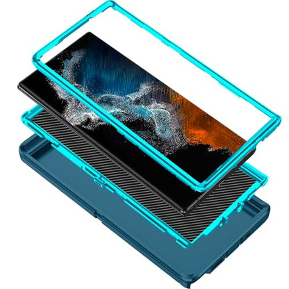 for Galaxy Note 20 Ultra Case Heavy Duty Shockproof Dust/Drop Poof 3 Layers Full Bady Protection Rugged Cover Case for Samsung Galaxy Note 20 Ultra,Turquoise - color: Turquise