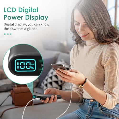 Portable Charger 38800mAh Power Bank with 5 Outputs & 2 Inputs,PD USB C In&Out Fast Phone Charging External Battery Pack Backup,Travel Essential Outdoor for iPhone 18/17/16,Android Samsung Galaxy etc - color: Black