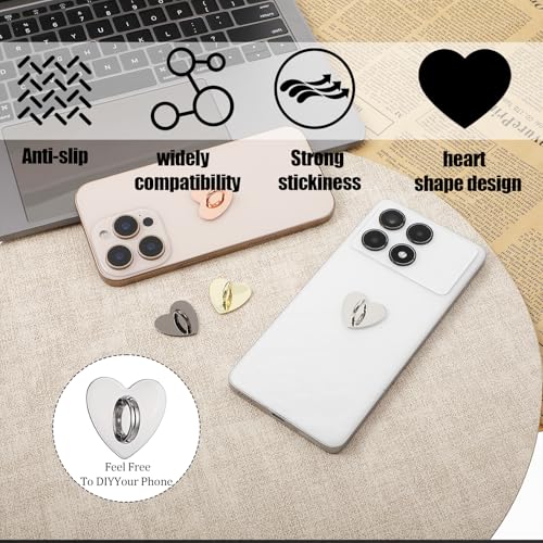 Qianyu 16 Pcs Cell Phone Ring Holder Grips 360° Rotation Finger Ring Stand