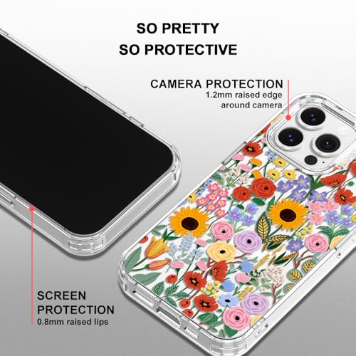 MOSNOVO Case for iPhone 13 Pro, [Compatible with Magsafe] [Buffertech 6.6ft Military-Grade Drop Protection] [Anti Peel Off Tech] Clear Phone Case Design - Blossom & Bloom - color: Blossom & Bloom, size: iPhone 13 Pro