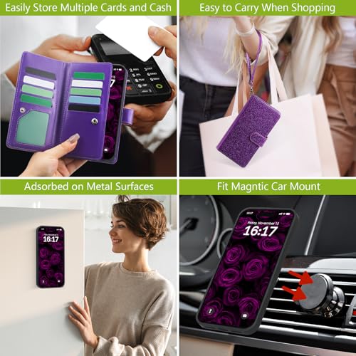 Varikke for iPhone 13 Pro Max Case Wallet Magnetic Detachable, Deep Purple - color: (Standard) Dark Purple, size: iPhone 13 Pro Max 6.7"