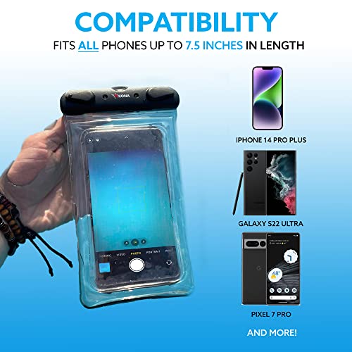 Submariner Waterproof Phone Pouch - Heavy/Duty Floating Universal Waterproof Case for Apple iPhone 11 X 8 7 Pro Samsung S20 S10 S9 S8 Note Pixel LG Sony & More Crystal Clear - color: Crystal Clear