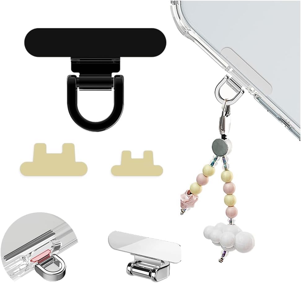 Phone Tether Tab 2pcs,0.2mm Ultra-thin Phone Metal Patch,Universal Phone Lanyard Patch for most phone (L) - color: L