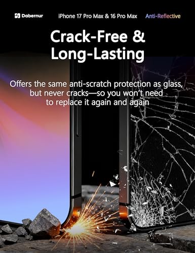 3 Pack iPhone 17 Pro Max/iPhone 16 Pro Max Screen Protector | NON-GLASS | 100% Anti Reflection | Unbreakable TPU | Case Friendly | Invisible Thin | Soft and Flexible Film for iPhone17Pro Max/iPhone16 Pro Max - size: iPhone 17 Pro Max/iPhone 16 Pro Max