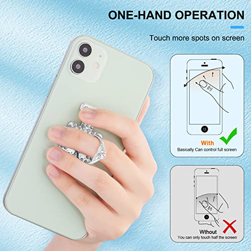 Perfume Ring Holder for Cell Phone Case, Perfume Bottle Ring Holder Grip for iPhone Case, Silver Sparkly Bling Glitter Phone Finger Rings, Cute Rings Kickstand Stand for Back of Smartphone - color: Phone Ring Holder 1