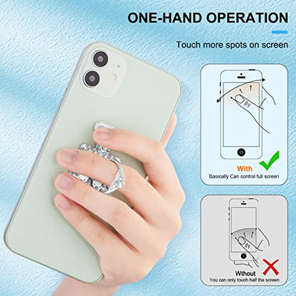 Perfume Ring Holder for Cell Phone Case, Perfume Bottle Ring Holder Grip for iPhone Case, Silver Sparkly Bling Glitter Phone Finger Rings, Cute Rings Kickstand Stand for Back of Smartphone - color: Phone Ring Holder 1
